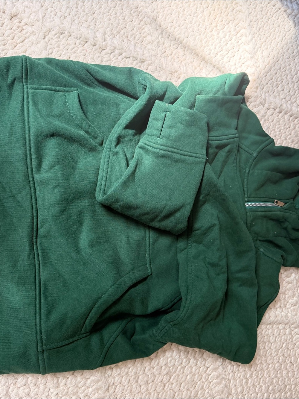 Forest Green Zip-Up Hoodie
